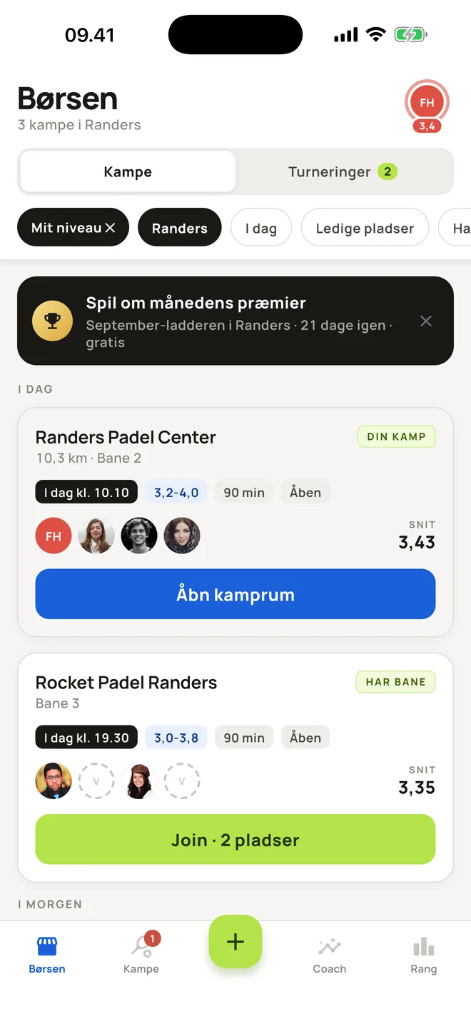 Børsen i Arena: to kampe med niveauinterval, ledige pladser og holdsnit